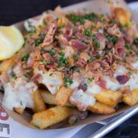 Chowder Fries · Natural-cut fries smothered in creamy clam chowder and bacon.

*Chowder and bacon will come ...