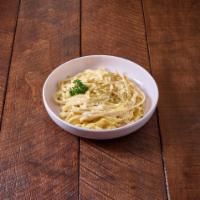Pasta with Homemade Alfredo Sauce · A rich, cream-based butter and cheese sauce.