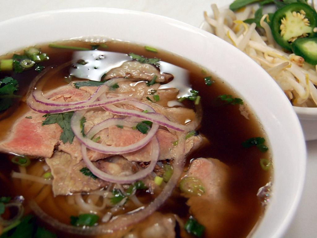 Pho Beef Noodle Soup · sliced beef, rice noodles, oxtail broth