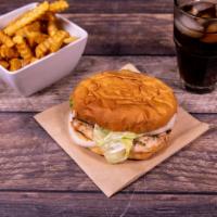 4. Grilled Chicken Burger Combo · Comes with fries and a drink.