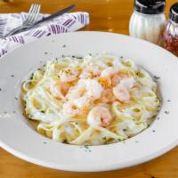 Fettuccine Alfredo · Fettuccine pasta sauce with our savory Alfredo. Add protein for an additional charge. 