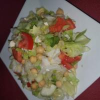 Ruchi Special Salad · Garbanzo beans, feta cheese, sliced onions, cucumbers, carrots and tomatoes with lime juice ...