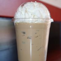 Vietnamese Iced Latte · Dark-roasted coffee with cream, sweetened with condensed milk, and served over ice.