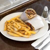 Grilled Chicken Mushroom Wrap · Sliced grilled chicken breast with roasted peppers, melted mozzarella, fresh mushrooms and D...
