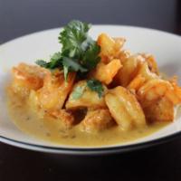 Coconut Curry Shrimp. · Succulent plump shrimp cooked in a delicious coconut curry sauce.