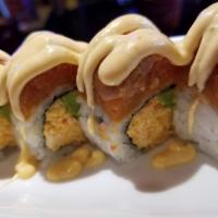 Spicy California Roll · In: spicy crab meat and avocado. Out: tuna and spicy mayo.