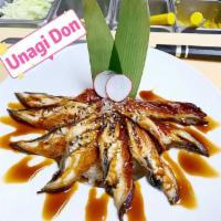 Unagi Don  · Cooked. 8 pieces grilled eel over sushi rice.