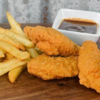 Chicken Fingers · Choose BBQ sauce or honey mustard.
