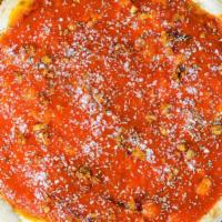 Tomato Pie · Homemade tomato pie sauce, olive oil, oven roasted garlic, Romano and oregano. Great hot or ...