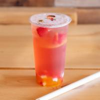 Strawberry Sakura Tea · Strawberry syrup and sakura green tea, very refreshing tea drink. This drink pairs well with...
