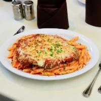 Veal Parmesan · Fried House Breaded Veal, Sweet Basil Marinara, Parmesan Cheese, & Melted Mozzarella. Served...