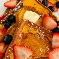 French Toast with Fresh Fruits Plate · 