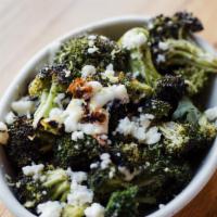 Broccolini · broccolini, ricotta salata, calabrian chili, hazelnut