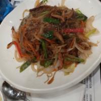 8. Japchae · Glass noodle stir-fried with vegetables.