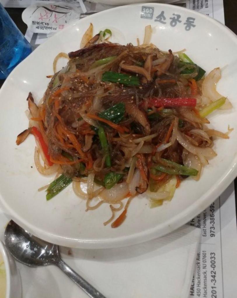 8. Japchae · Glass noodle stir-fried with vegetables.
