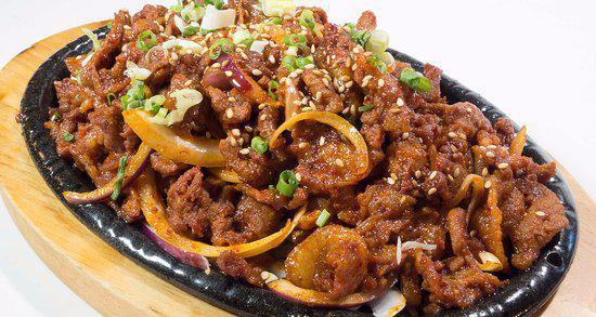 4. Pork Bulgogi · Spicy. Thin pork loin slices in a spicy marinade.