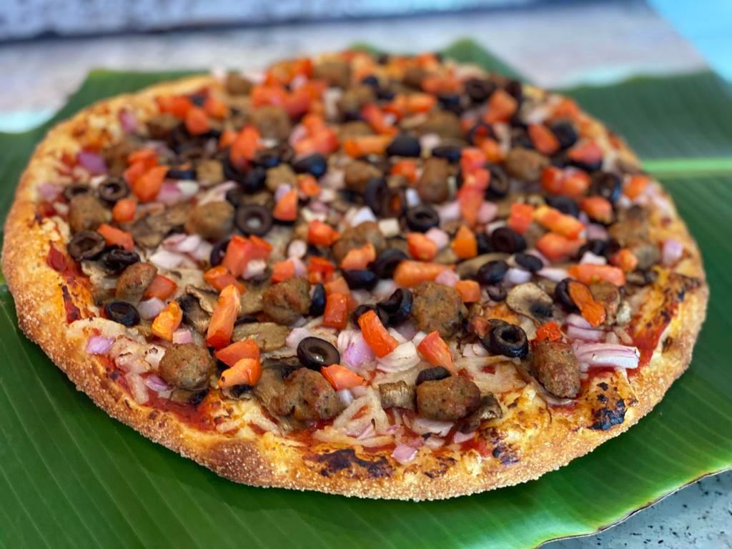 Namaste Pizza · Healthy · Vegan · Dinner · Indian · Pizza · Italian