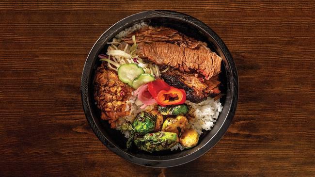 Rice Bowl · Jasmine Rice topped with your choice of 3 sides.  Add protein for an additional fee.