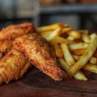Kids Meal · Chicken tenders with your choice of french fries or mac & cheese.