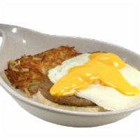 Webb's Benedict · Two eggs any style with choice of ham, bacon or sausage patties on an English muffin, and to...