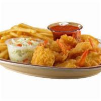 Shrimp Platter · Light and delicious breaded shrimp. Includes fries, coleslaw, and cocktail sauce.