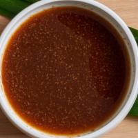 Extra KMG Sauce · Signature Nong's sauce. (Fermented soy bean, soy sauce, ginger, hand peel garlic, Thai chili...