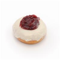 PB&J Donut · Peanut butter icing, topped with our raspberry filling.