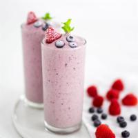 all fresh berries with milk · 