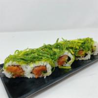 Spicy Jungle Roll · In: spicy tuna, cucumber. Out: seaweed salad.