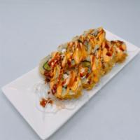 Crispy Philadelphia Roll · Deep-fried salmon, cream cheese, and avocado with spicy mayo and unagi sauce.