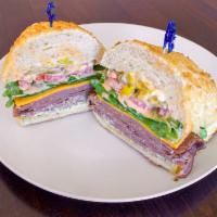 17. The Bruno Sandwich · Roast beef, 1000 Island dressing and melted cheddar cheese.