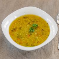 Barley Soup · Barley, carrots, and celery and herbs slow-cooked to perfection.