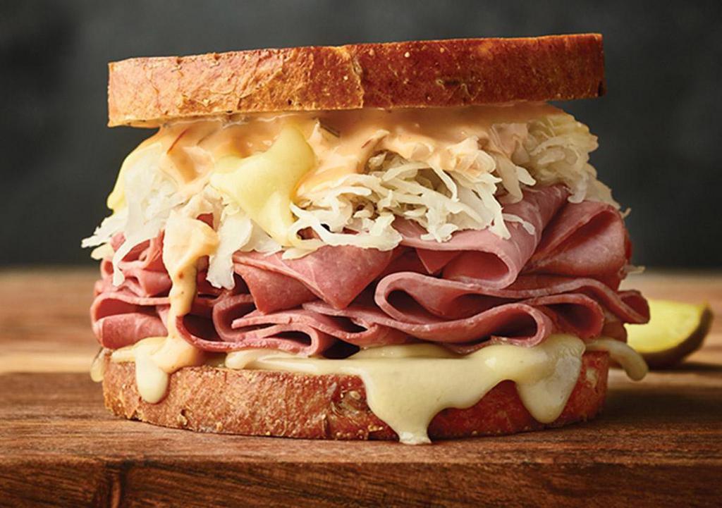 15. Reuben sandwich · Corned beef, sauerkraut, swiss cheese & thousand island  sauce.