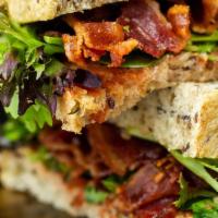 B.L.T Sandwich · Candied bacon, lettuce, tomato jam.