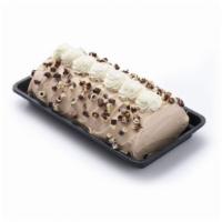 12. Iced Mocha Roll  · Mocha sponge cake filled and iced with mocha buttercream then decorated on top with choco-ma...