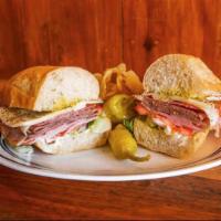 The Philly Hoagie · Italian ham, salami, pepperoni, provolone cheese, onion with mayo, mustard, lettuce, tomato,...