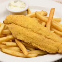 Fried Fish · with french fries