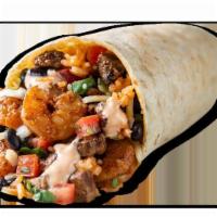  Surf and Turf Burrito Combo · Our Fav burrito combining premium carne asada with grilled shrimp to quench your hunger. Ser...