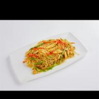 70f. Chicken Singapore Rice Noodle · Spicy.