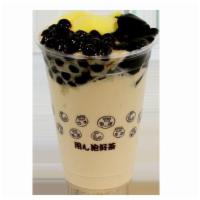 3Q Milk Tea · Served with Tapioca bubble, Herbal jelly, and Pudding.