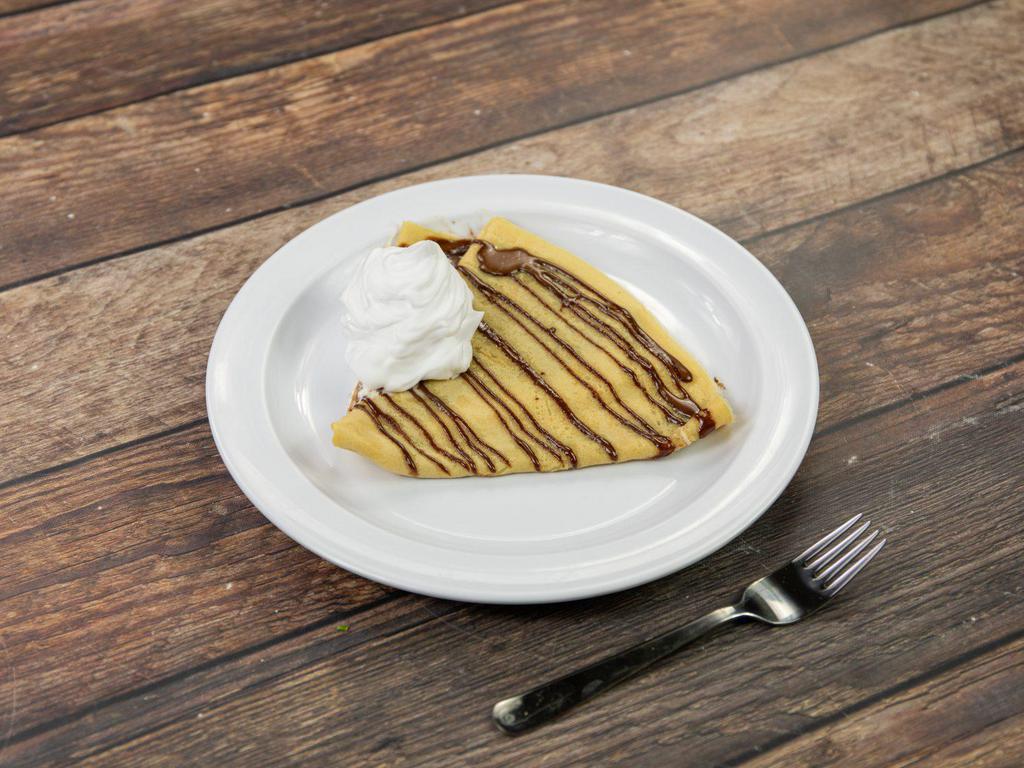 Nutella Crepe · powdered sugar, and whipped cream