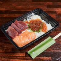 Zuke Ikura Don · Zuke ikura (marinated salmon roe) and 2 items of your choice.