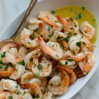 Camaron Appetizer · Shrimp cooked in garlic sauce. Served with ranch, hot sauce and butter.