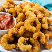 10 breaded shrimp street style  · butter breaded shrimp served with ranch and hot sauce
