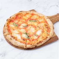 Gluten Free Pizza · Margherita pizza - organic gluten-free caputo flour, imported from Italy, fresh mozzarella, ...