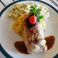 1 Stuffed Cabbage · Cabbage rolls stuffed with bratwurst meat and baked in the oven.