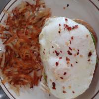 Avocado Toast with 2 eggs any style · 