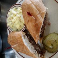 French Dip Sandwich · Roast beef served on French roll with au jus.
