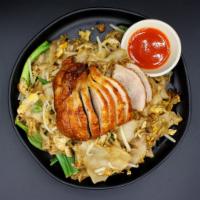 CR10. Duck Kua Noodle ( Half Duck ) · Stir fried rice noodle with egg, bean sprout and scallion in soy sauce. Served With Crispy H...