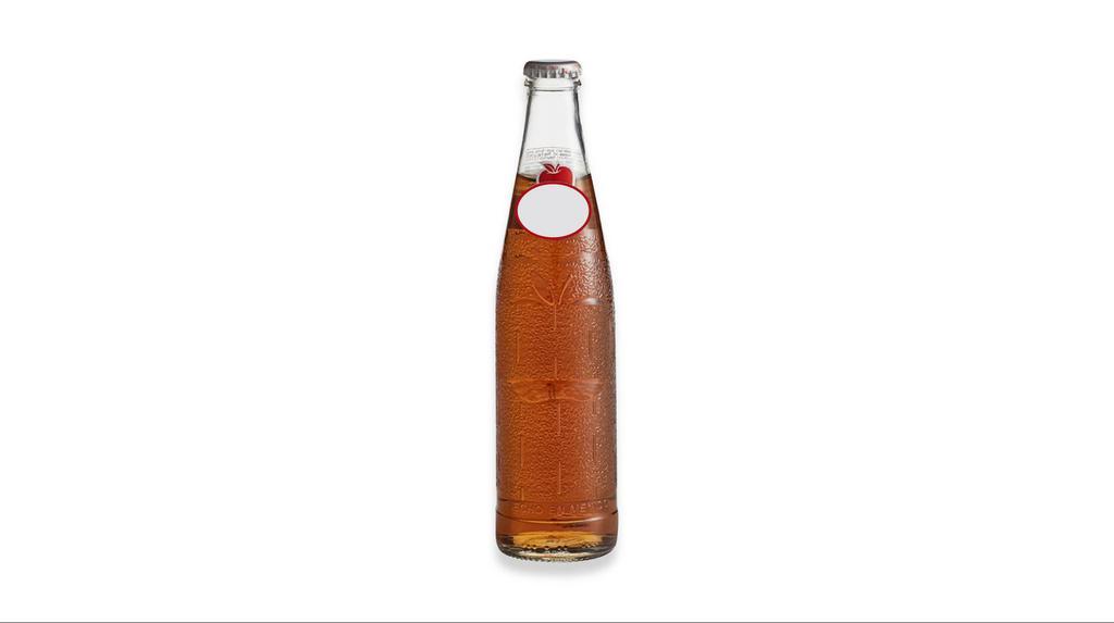 SIDRAL MUNDET · Sidral Mundet is an apple-cider flavor non-alcoholic soft drink that was first bottled in 1902 by Arturo Mundet, who was an early adopter of the then-recently invented crown caps and produced the apple cider-flavored beverage based on the 
